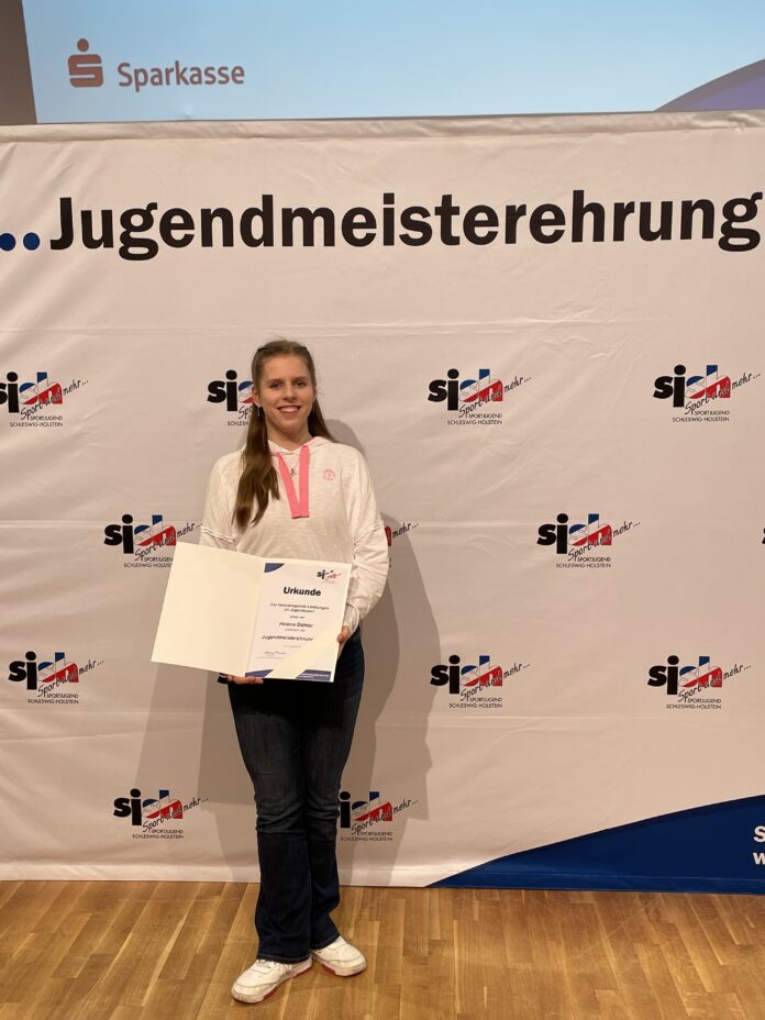 Helena Döhler auf der Jugendbestenehrung (Foto: Tina Döhler)