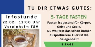 Werbeflyer 5 Tage Fasten