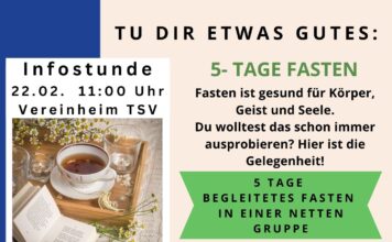 Werbeflyer 5 Tage Fasten