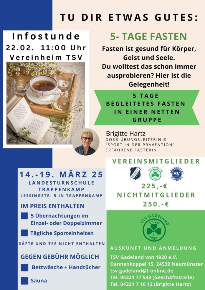 Werbeflyer 5 Tage Fasten